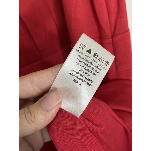 Hobbs London Women’s Coral Silk Blend Soft Sleeveless Pleated Dress Sz L - Picture 6 of 7